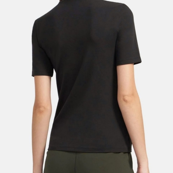 Theory Black Short Sleeve Turtleneck Tee - Picture 3 of 7